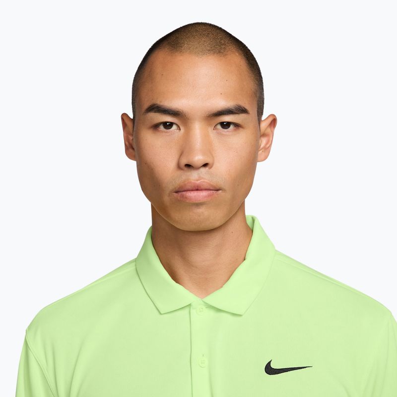 Футболка тенісна чоловіча Nike Court Dri-Fit Polo Solid light liquid lime/black 3