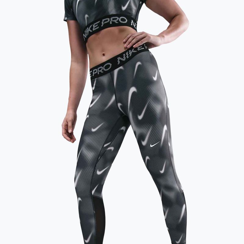 Легінси для тренувань жіночі Nike Pro Mid-Rise 7/8 black/white/white 3