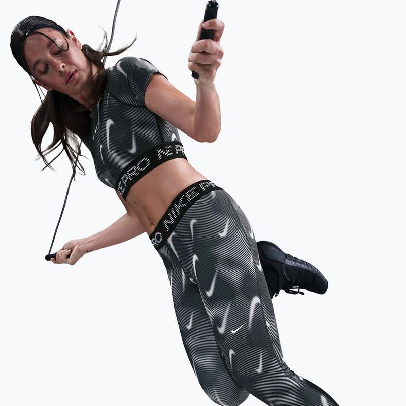 Легінси для тренувань жіночі Nike Pro Mid-Rise 7/8 black/white/white 6