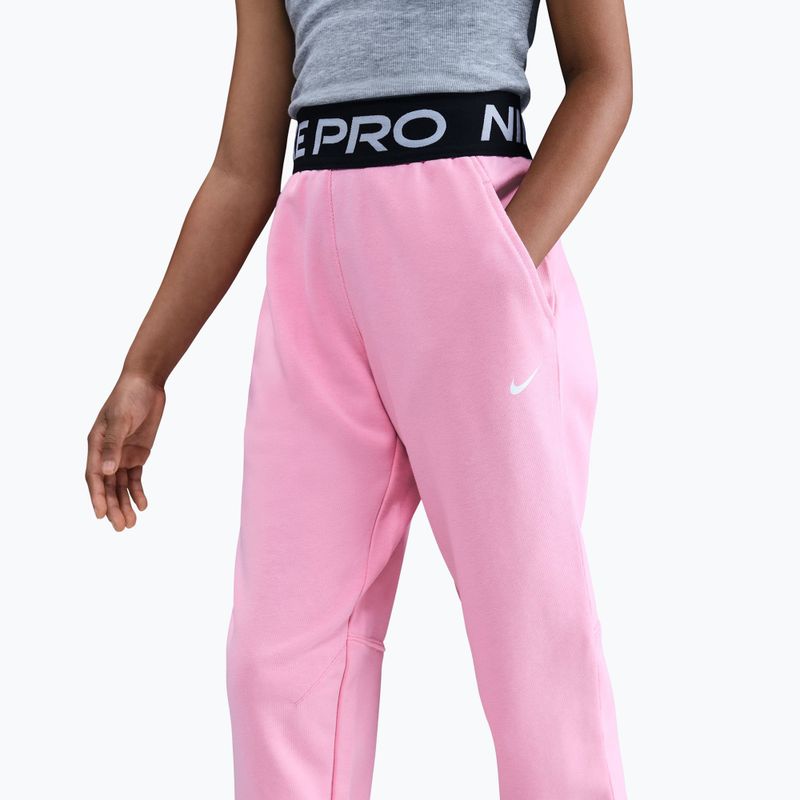 Штани дитячі Nike Pro Fleece Dri-Fit med soft pink/med soft pink/black/white 5