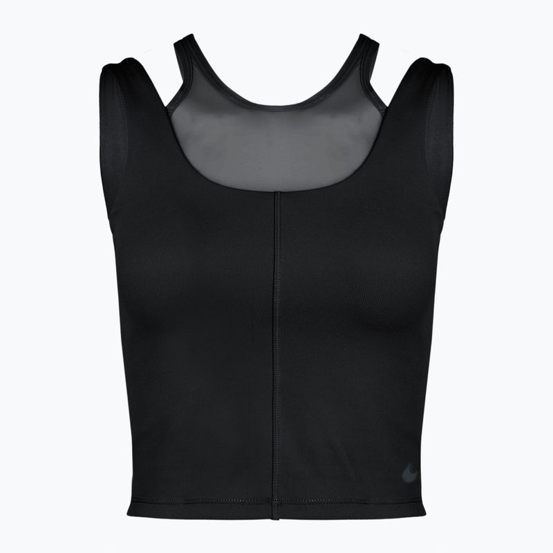 Топ для тренувань жіночий Nike One Fitted Dri-Fit Cropped Tank black/dark smoke grey 6