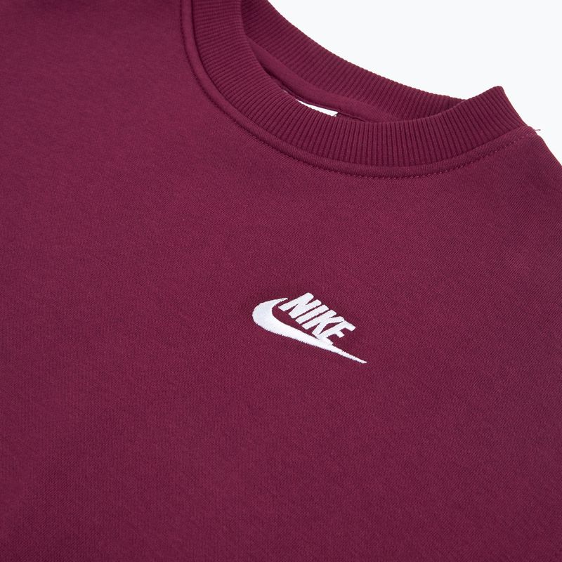 Кофта дитяча Nike Sportswear Club Fleece bordeaux/white 3