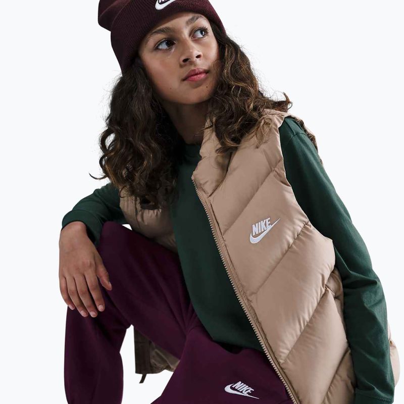 Дитячі штани Nike Sportswear Club Fleece bordeaux/bordeaux/white 6