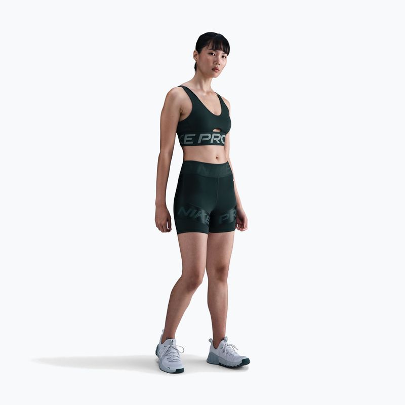 Бюстгальтер для тренувань Nike Pro Indy Plunge seaweed/clay green/white 2