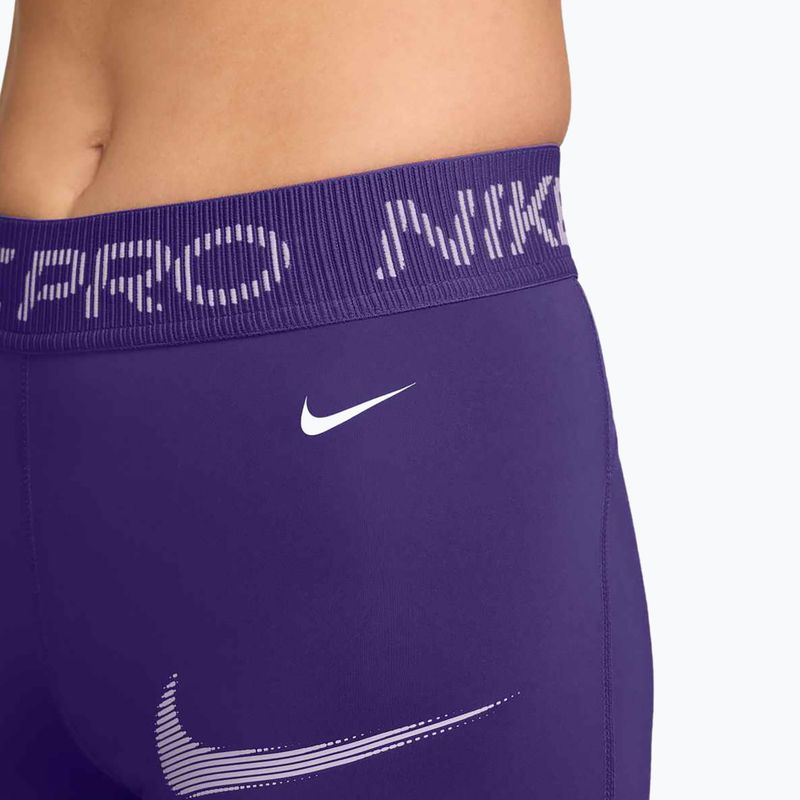 Шорти жіночі Nike Pro Mid-Rise Biker 3" court purple/doll/white 5