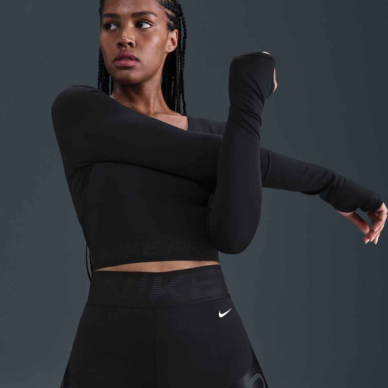 Шорти жіночі Nike Pro Sculpt High Waisted 5" Biker  black/anthracite/white 13