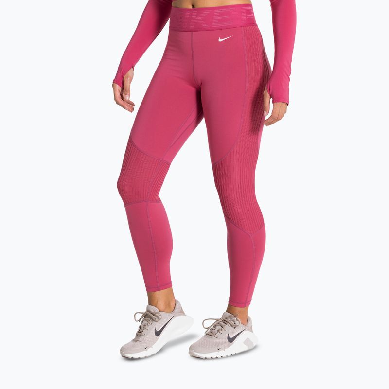 Легінси для тренувань жіночі Nike Pro High-Waisted sweet beet/white 4