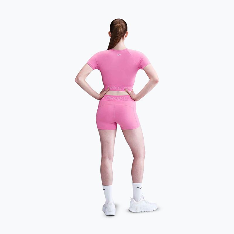 Топ для тренувань жіночий Nike Pro Dri-Fit Graphic Cropped playful pink/pink foam/white 3