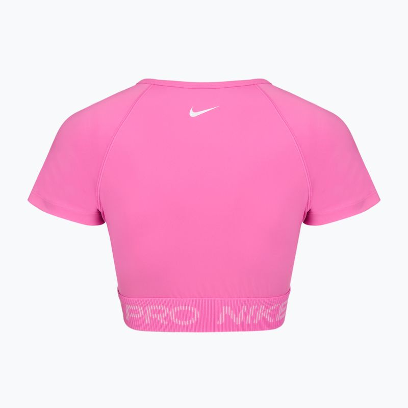 Топ для тренувань жіночий Nike Pro Dri-Fit Graphic Cropped playful pink/pink foam/white 8