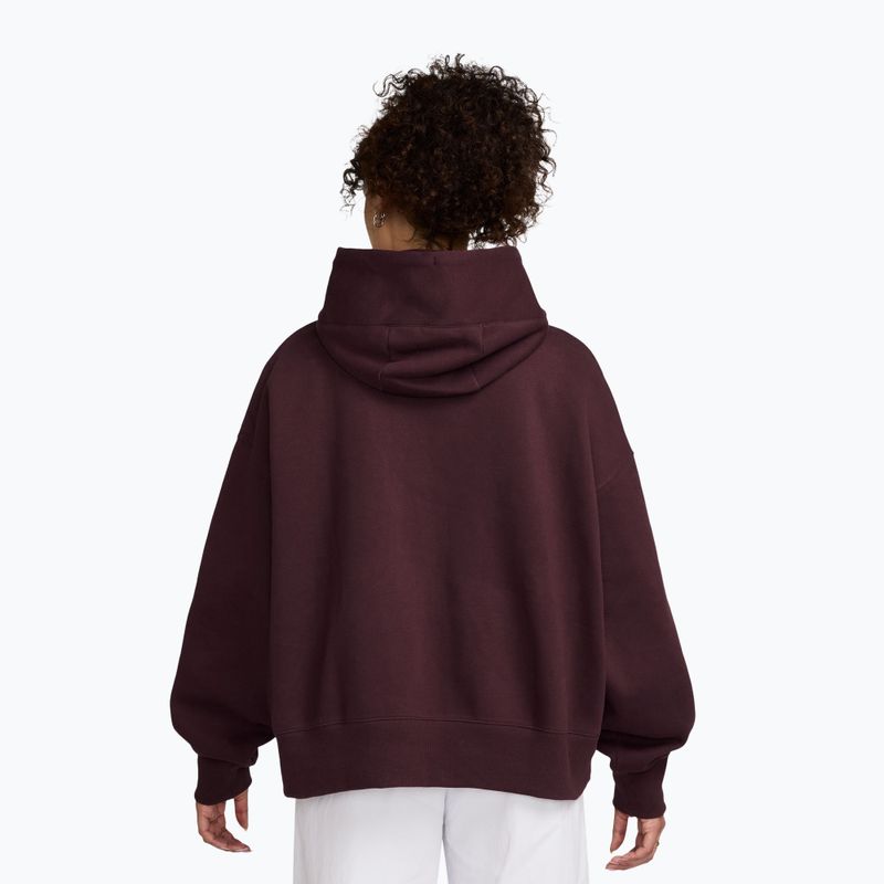 Кофта жіноча Nike Sportswear Phoenix Fleece Oversized burgundy crush/sail 2