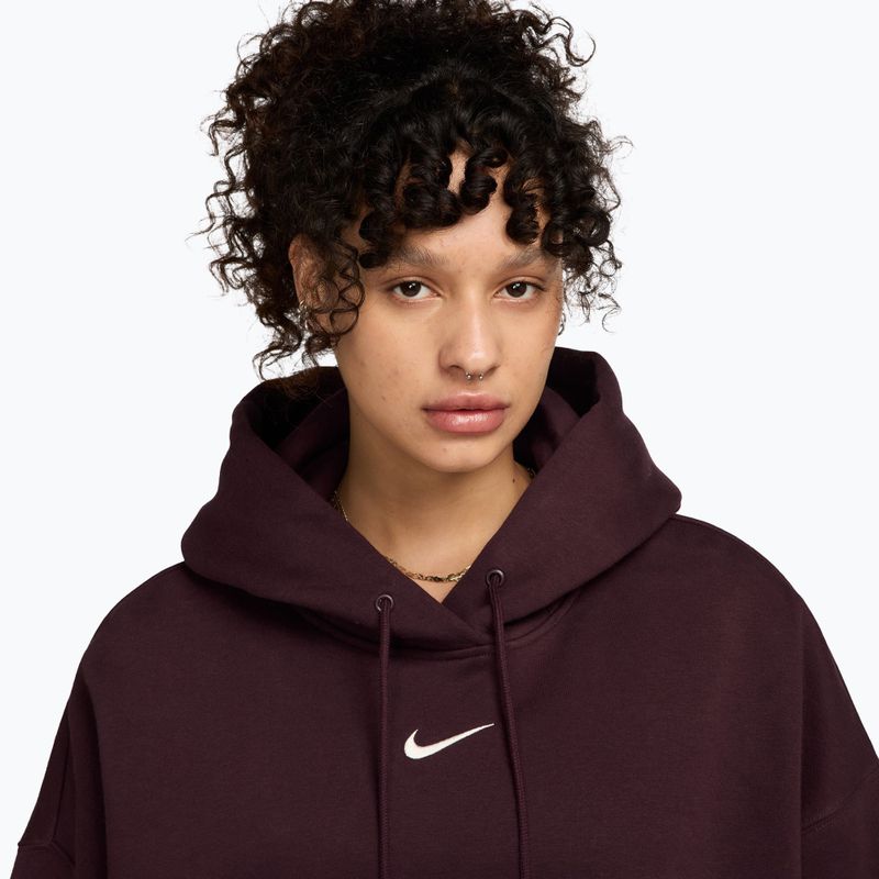Кофта жіноча Nike Sportswear Phoenix Fleece Oversized burgundy crush/sail 3