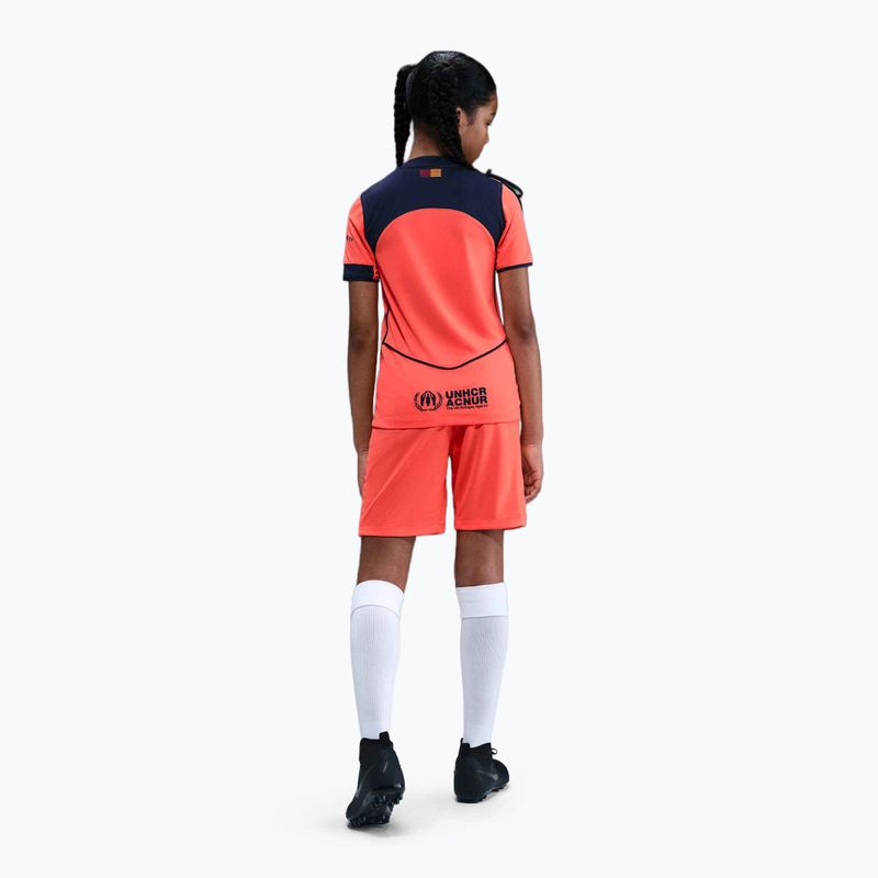 Футболка футбольна дитяча Nike FC Barcelona 2025/26 Stadium Third Jr bright mango/midnight navy/midnight navy 5