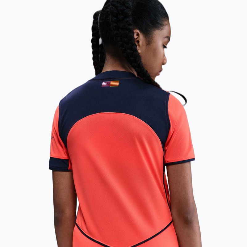 Футболка футбольна дитяча Nike FC Barcelona 2025/26 Stadium Third Jr bright mango/midnight navy/midnight navy 8