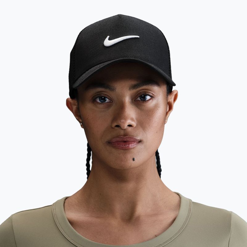 Чоловіча кепка з козирком Nike Rise Structured Trucker black/black/white 5