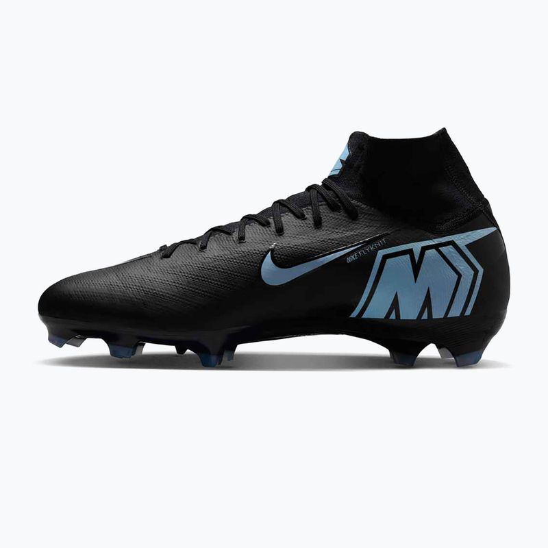 Кросівки футбольні чоловічі Nike Mercurial Superfly 10 Pro FG black/ice blue 2