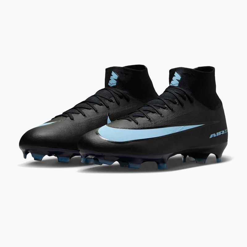 Кросівки футбольні чоловічі Nike Mercurial Superfly 10 Pro FG black/ice blue 3