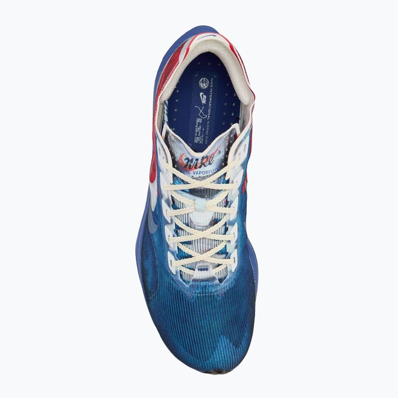 Кросівки для бігу чоловічі Nike Vaporfly 4 multi-color/mountain blue/fire red/clear 5