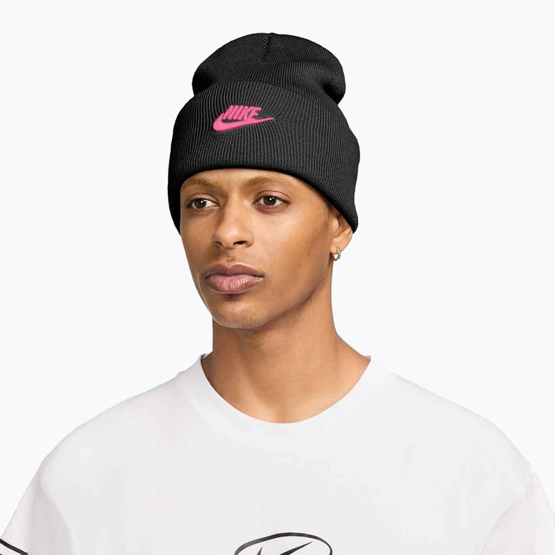 Шапка зимова Nike Peak Futura Beanie black/pinksicle 3