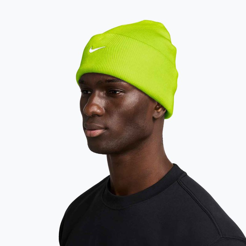 Шапка зимова Nike Peak Swoosh Beanie cyber/white 3
