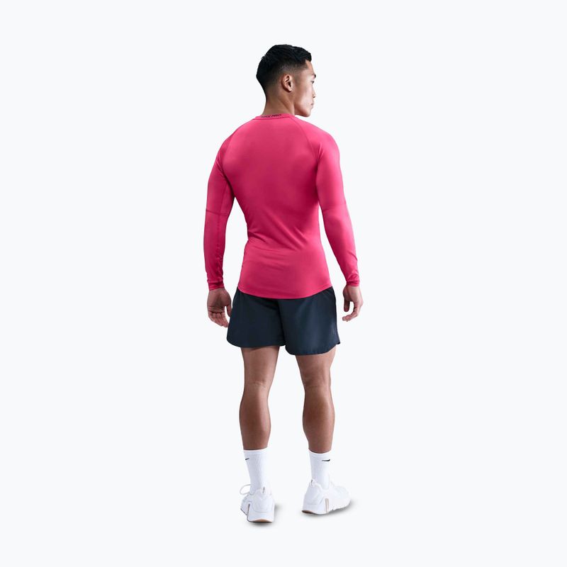 Лонгслів для тренувань чоловічий Nike Pro Dri-Fit Tight Fitness rush pink/black 3