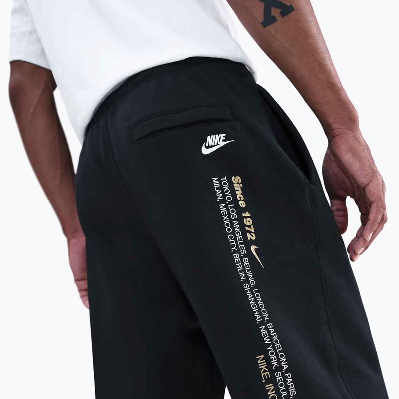 Чоловічі штани Nike Sportswear Club Bungee black/metallic gold 4