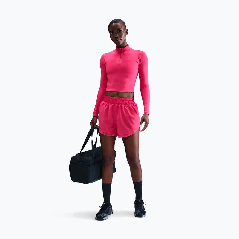 Футболка жіноча Nike One Fitted Dri-Fit 1/4 Zip Mid Layer rush pink/white 2