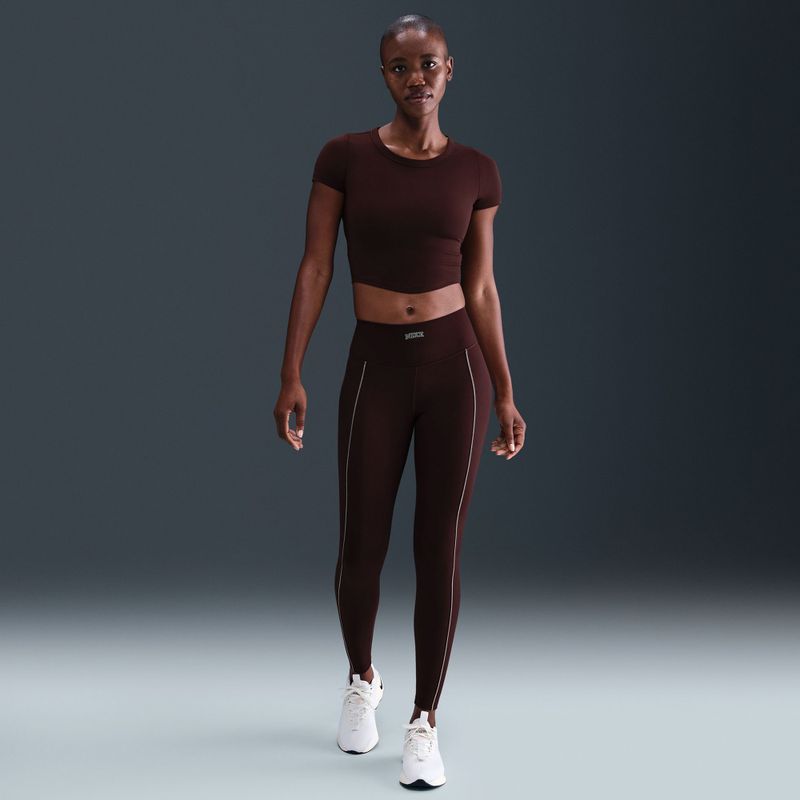 Жіночі легінси Nike One High-Waisted burgundy crush 8