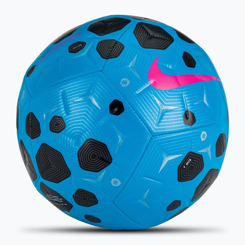 М'яч футбольний Nike Academy blue glow/black/pink blast розмір 5 2