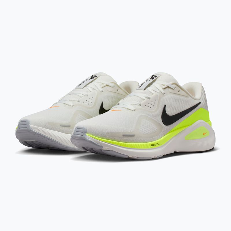 Чоловічі бігові кросівки Nike Structure 26 summit white/volt/total orange/black 3