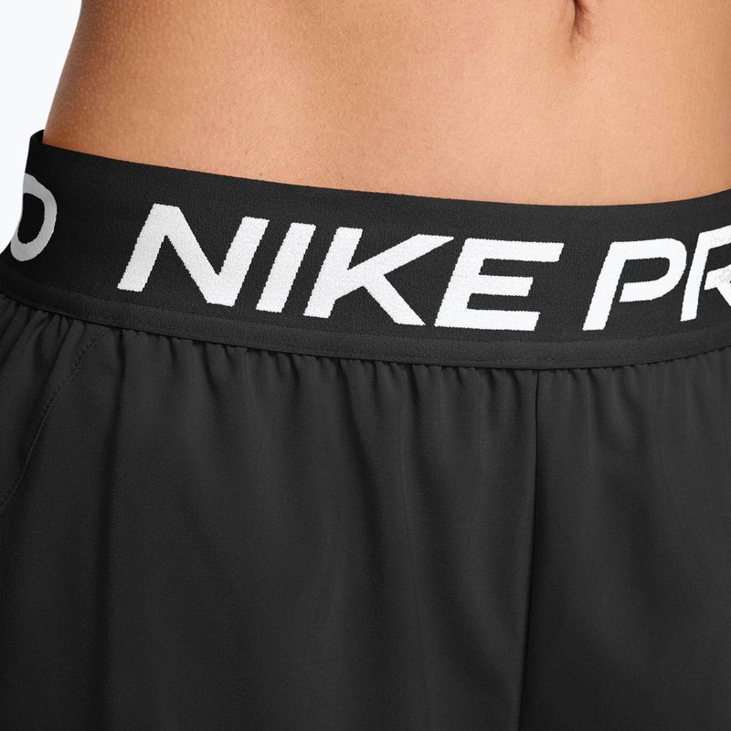 Жіночі тренувальні шорти Nike Pro Dri-Fit Mid-Rise Brief-Lined 3" black/white 4