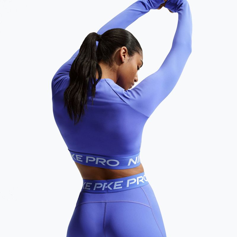 Шорти жіночі Nike Pro Mid-Rise Biker 3" sapphire/white 4