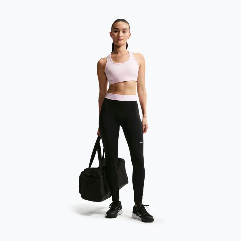 Легінси жіночі Nike Pro Mid-Rise Full black/pink foam/white 2