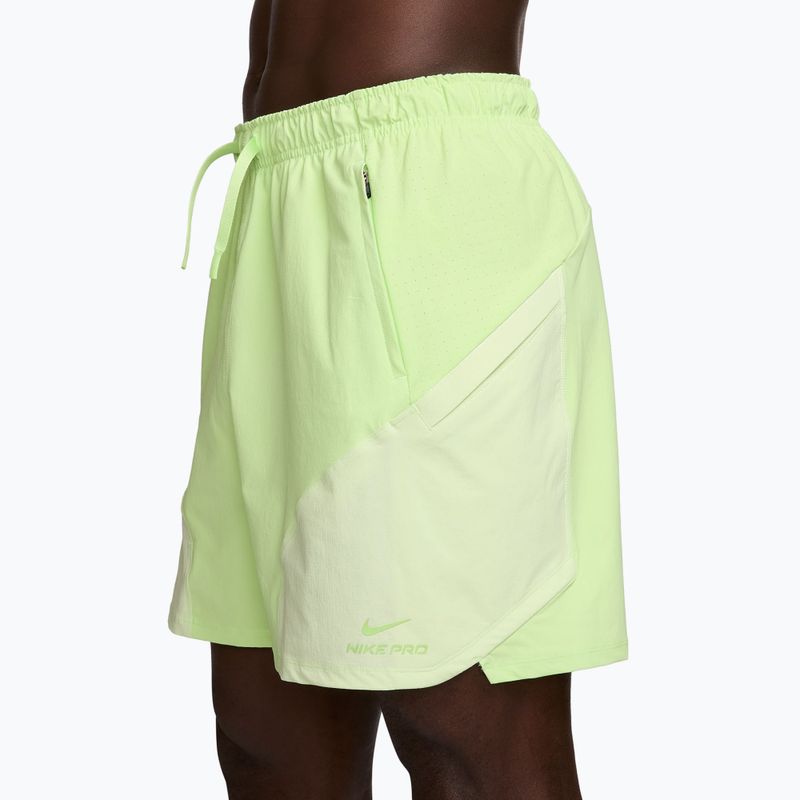Чоловічі шорти Nike Pro Training Dri-Fit 6" light liquid lime/light liquid lime 3