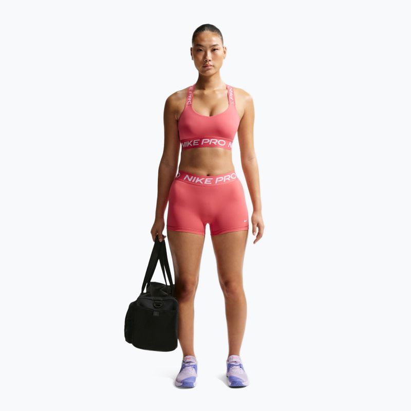 Шорти жіночі Nike Pro Mid-Rise Biker 3" sea coral/white 2