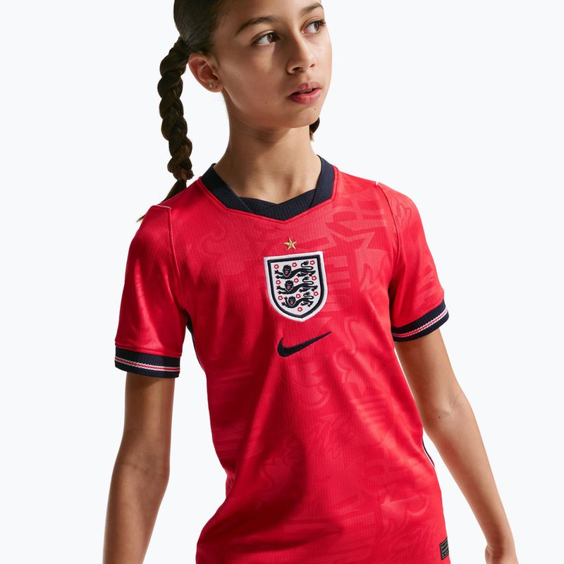 Футболка футбольна дитяча Nike England 2026 Stadium Away speed red/obsidian/white/obsidian 7