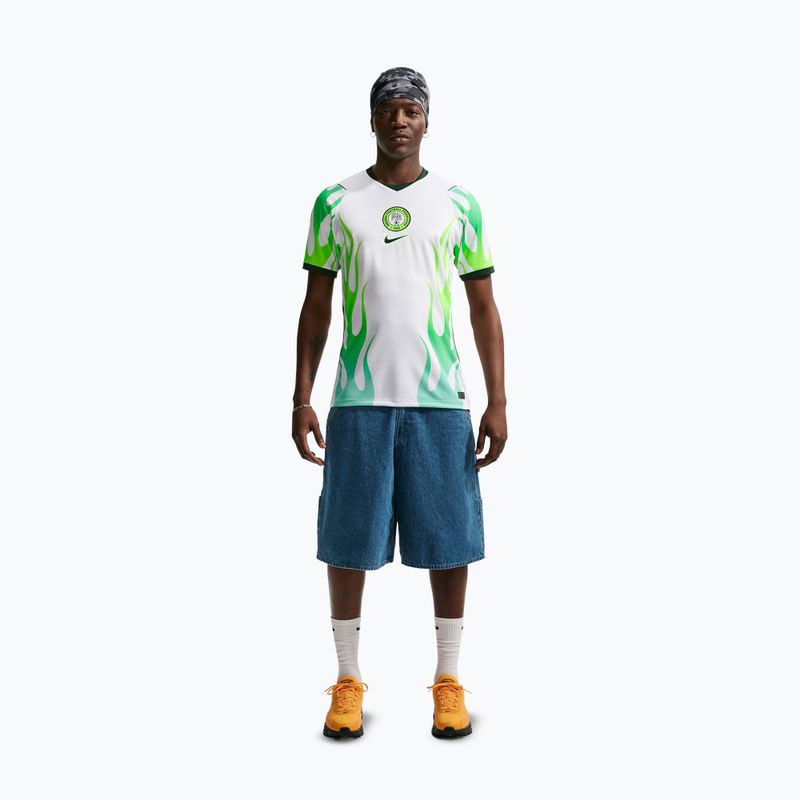 Футболка футбольна чоловіча Nike Nigeria 2026 Stadium Away white/green glow/black 2