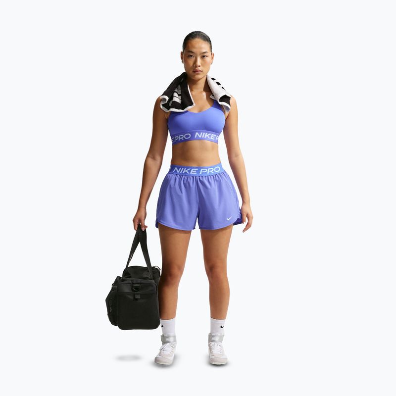 Шорти для тренувань жіночі Nike Pro Dri-Fit Mid-Rise Brief-Lined 3" sapphire/white 2