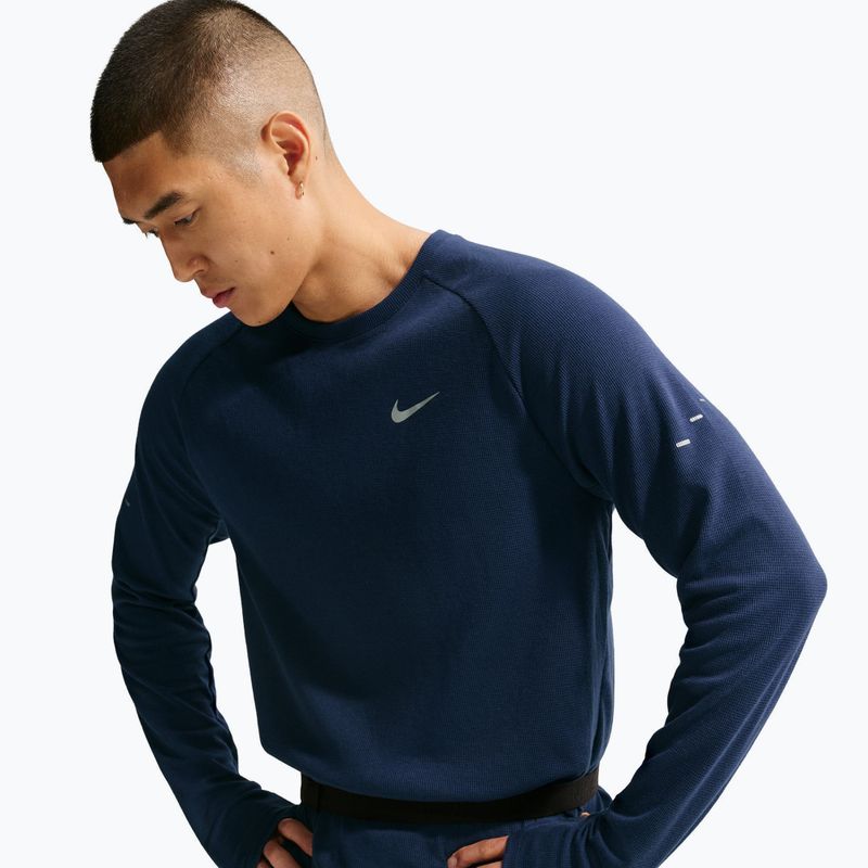 Чоловіча бігова лонгслівка Nike Stride Dri-Fit Waffle Crew midnight navy 4