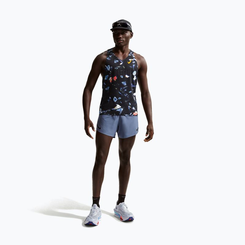 Чоловіча бігова футболка Nike AeroSwift Dri-Fit ADV Singlet black/laser orange 2