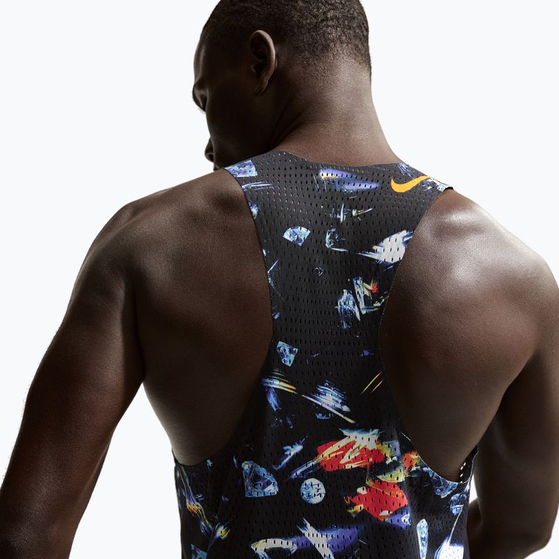 Чоловіча бігова футболка Nike AeroSwift Dri-Fit ADV Singlet black/laser orange 4