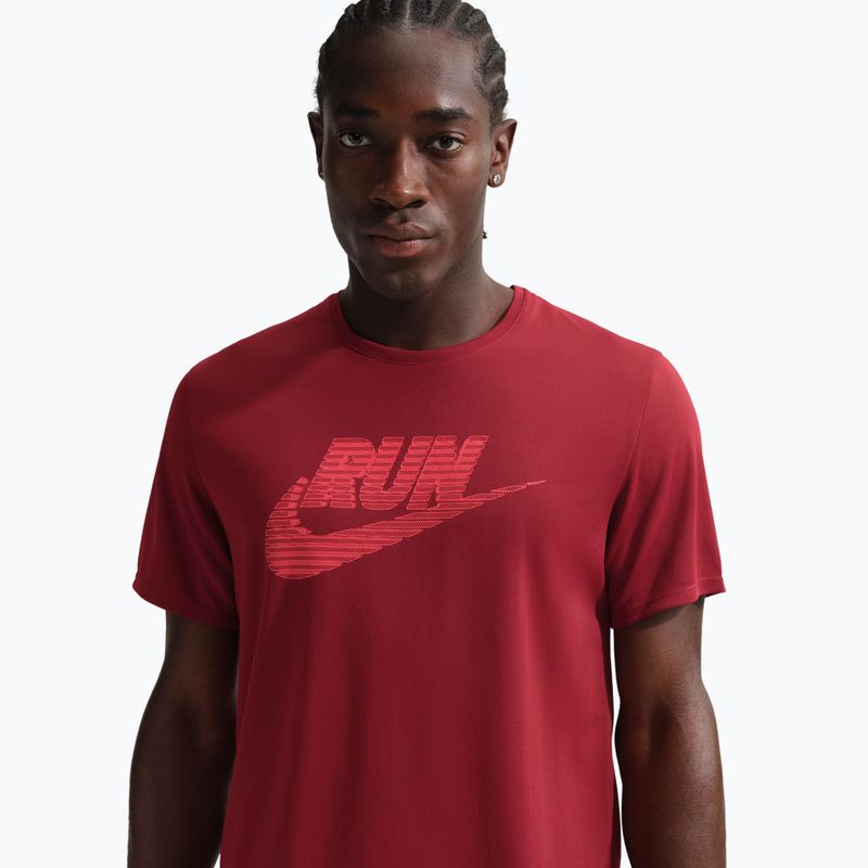 Футболка для бігу чоловіча Nike Miler Dri-Fit UV team crimson/light crimson