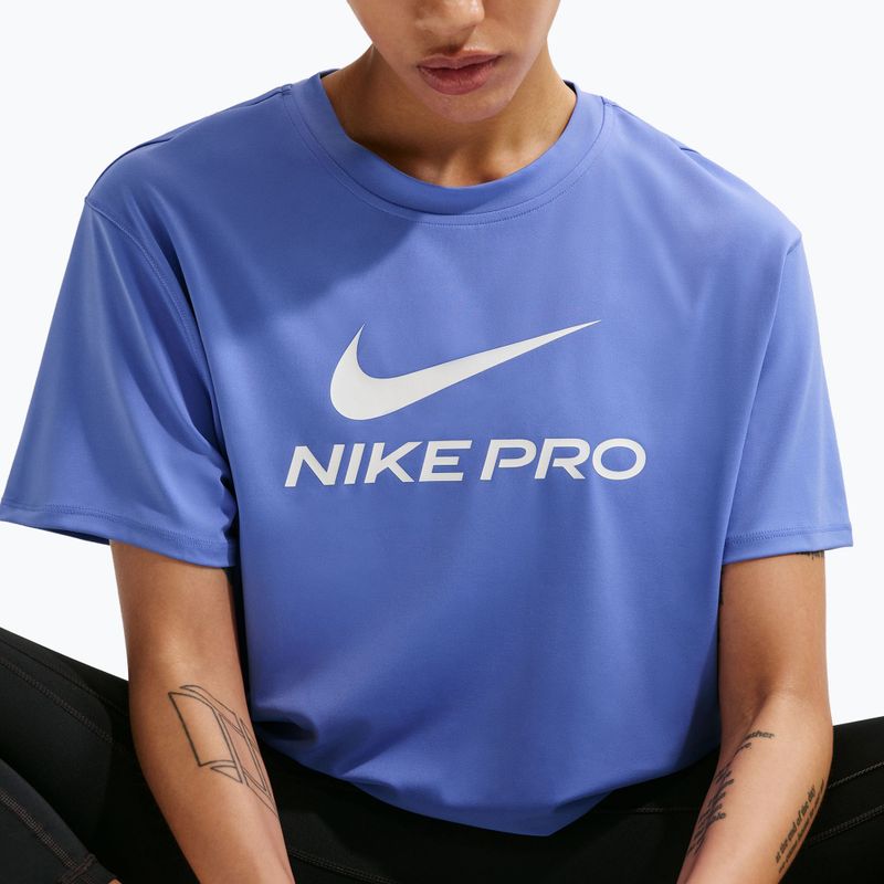 Футболка для тренувань жіноча Nike Pro Dri-Fit Loose sapphire/white 5