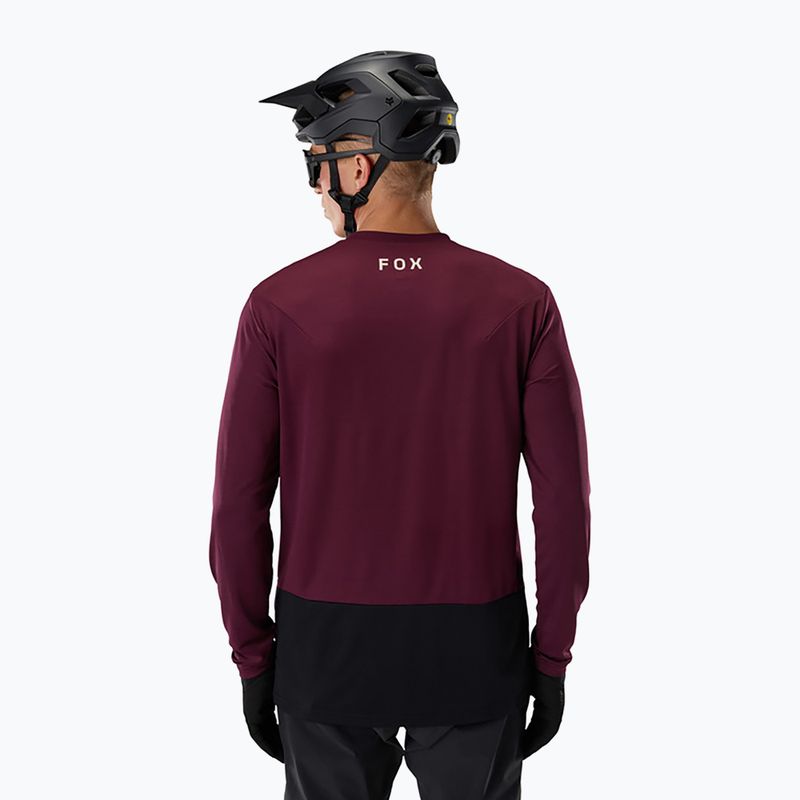 Лонгслів велосипедний чоловічий Fox Racing Ranger Fox Head LS dark maroon 2