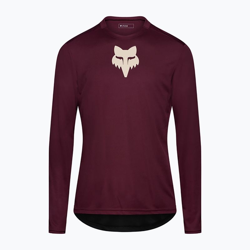 Лонгслів велосипедний чоловічий Fox Racing Ranger Fox Head LS dark maroon 5