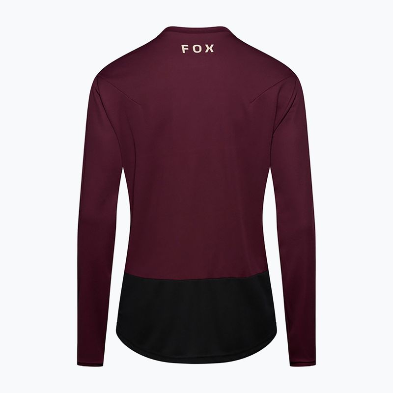 Лонгслів велосипедний чоловічий Fox Racing Ranger Fox Head LS dark maroon 6