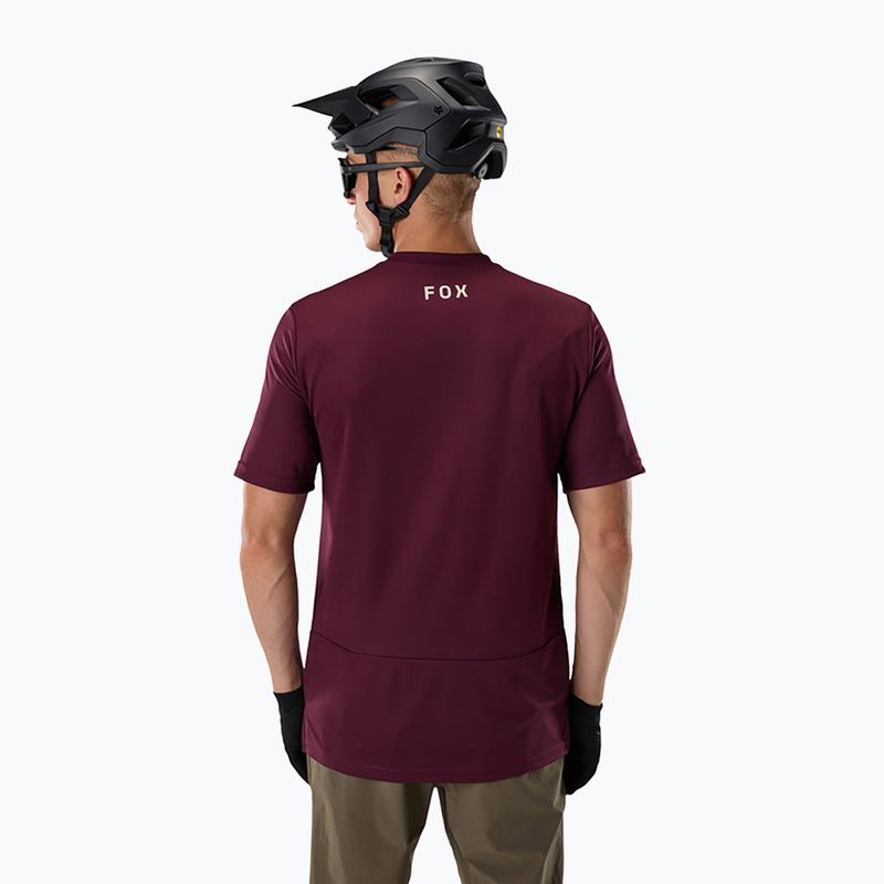 Футболка велосипедна чоловіча Fox Racing Ranger Fox Head SS dark maroon 2