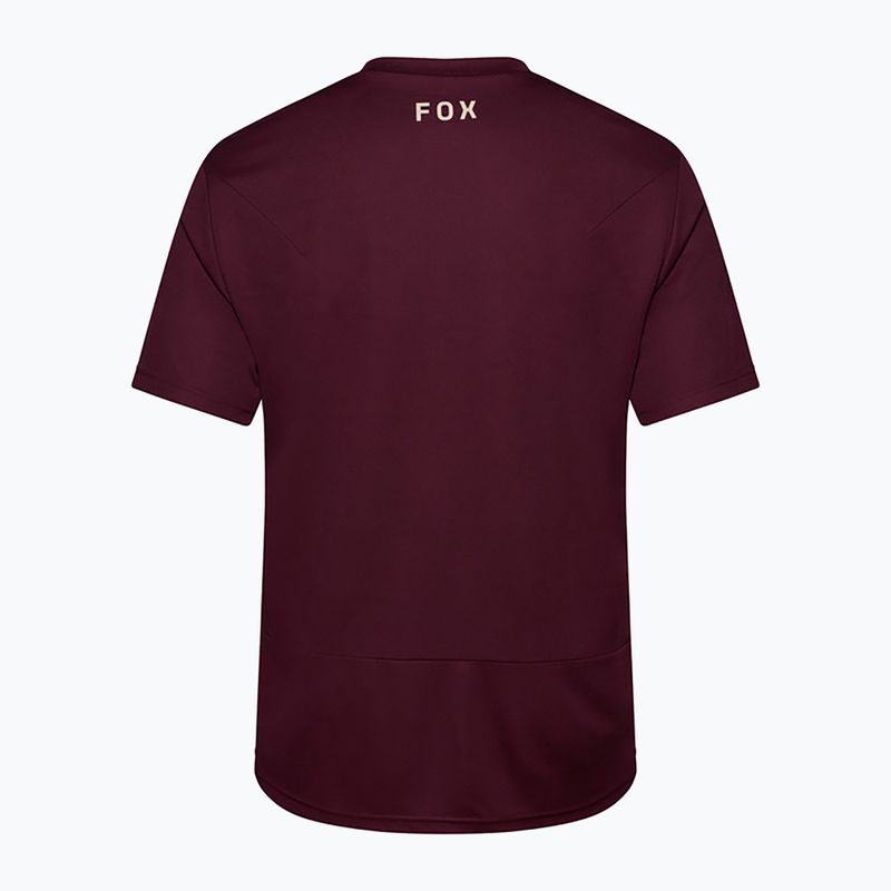 Футболка велосипедна чоловіча Fox Racing Ranger Fox Head SS dark maroon 6
