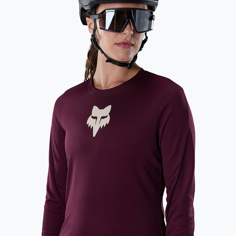 Лонгслів велосипедний жіночий Fox Racing Ranger Fox Head LS dark maroon 3