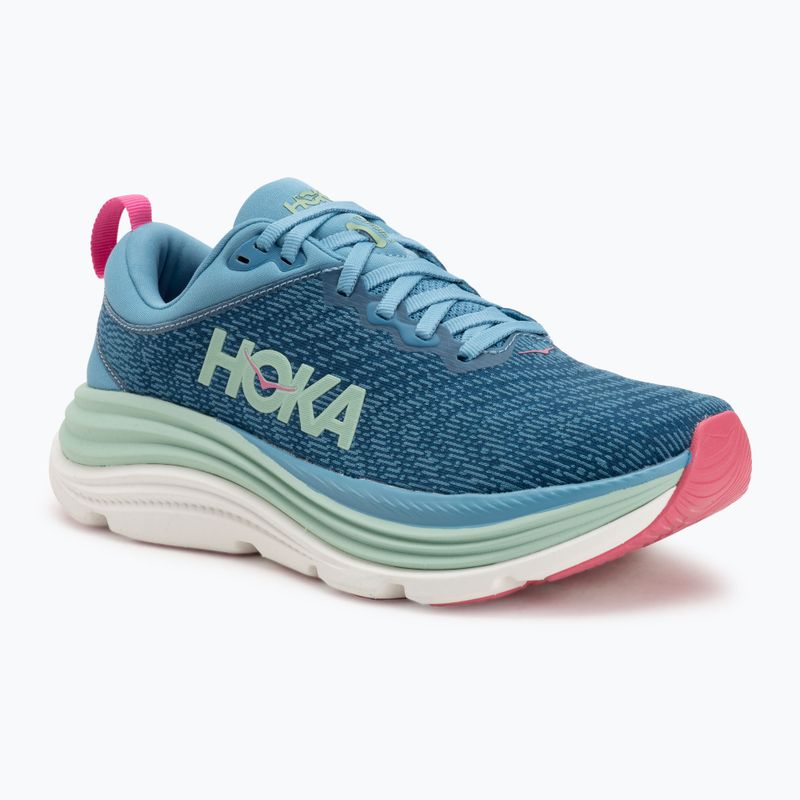 Кросівки для бігу жіночі HOKA Gaviota 5 alpine blue/jadeite