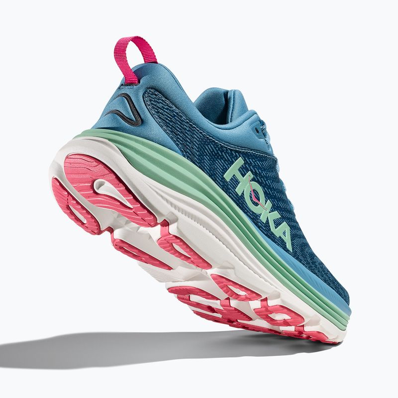 Кросівки для бігу жіночі HOKA Gaviota 5 alpine blue/jadeite 8